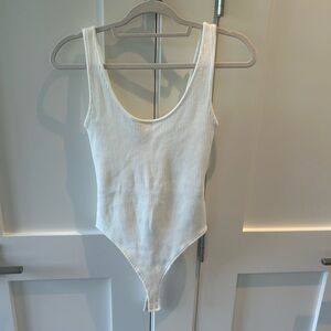 Vince white rib body suit